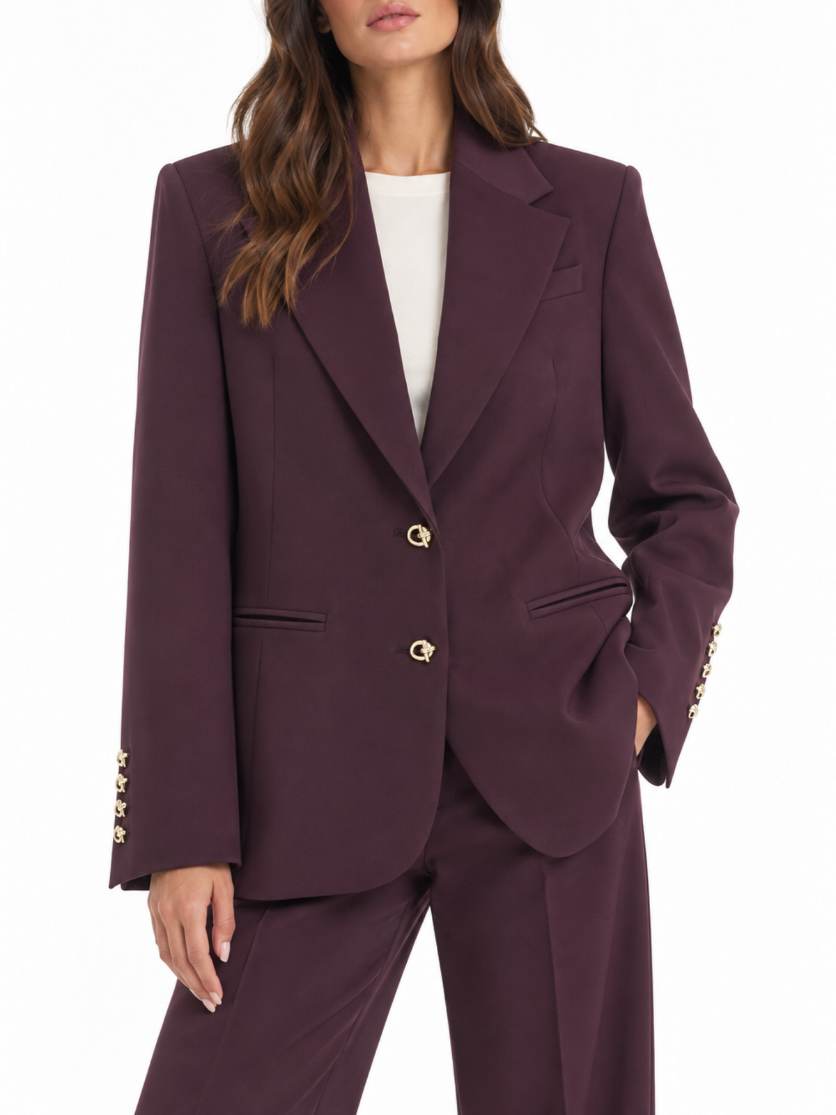 Silence giacca blazer monopetto donna Phoenix borgogna GI5394 CHOCO WINE SILENCE 