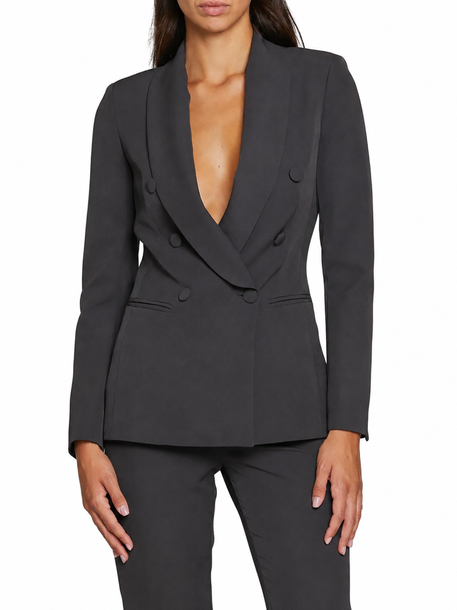 Silence giacca blazer doppiopetto donna Daily grigio antracite NP5059DAILY DARK GREY SILENCE 