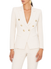 Silence giacca blazer donna doppiopetto Libra bianco latte