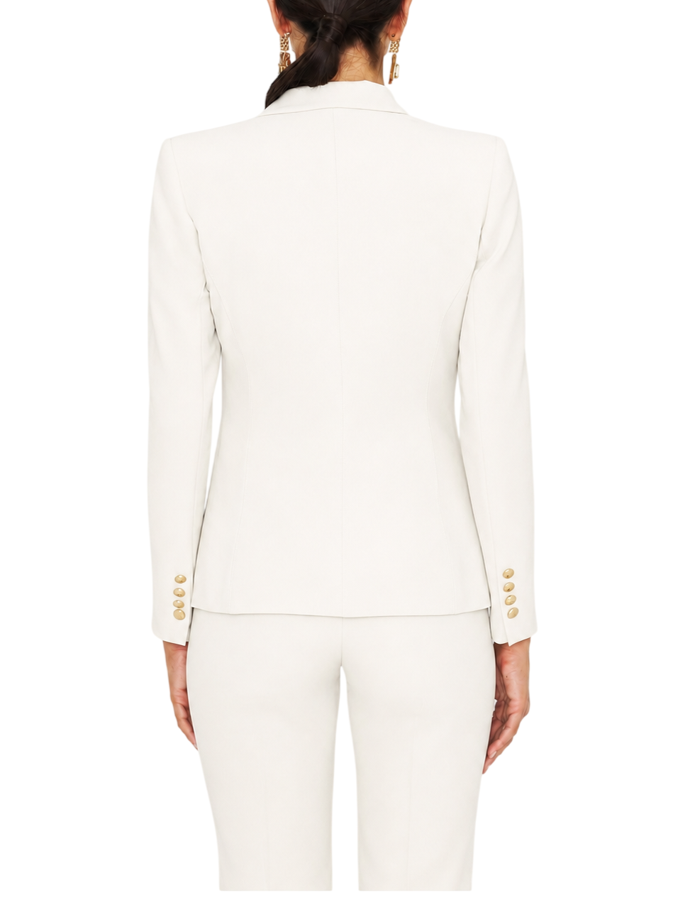 Silence giacca blazer donna doppiopetto Libra bianco latte NPR235AMBER MILK SILENCE 