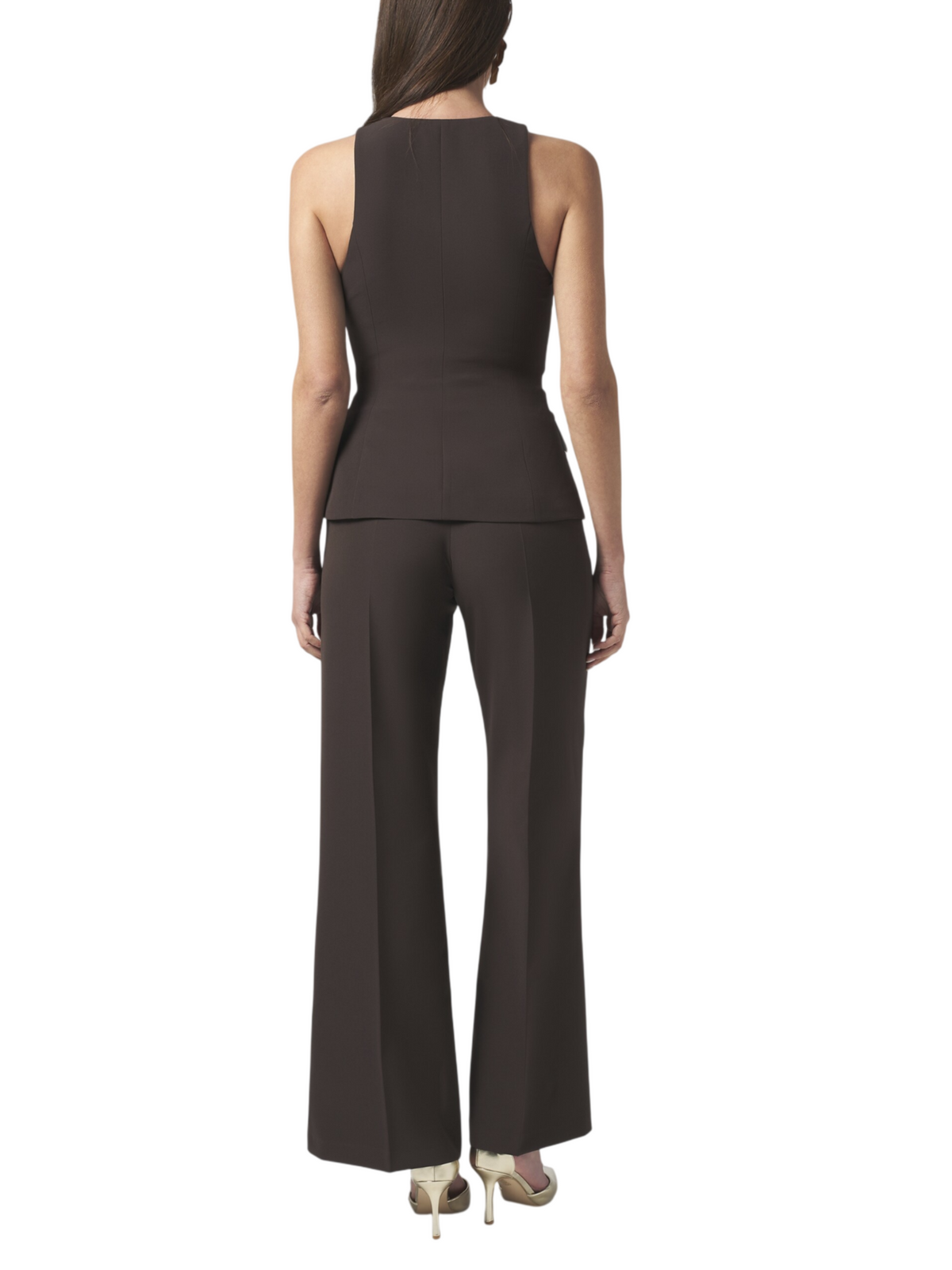Silence pantaloni flare donna Betty marrone SD2025PY DARK BROWN SILENCE 