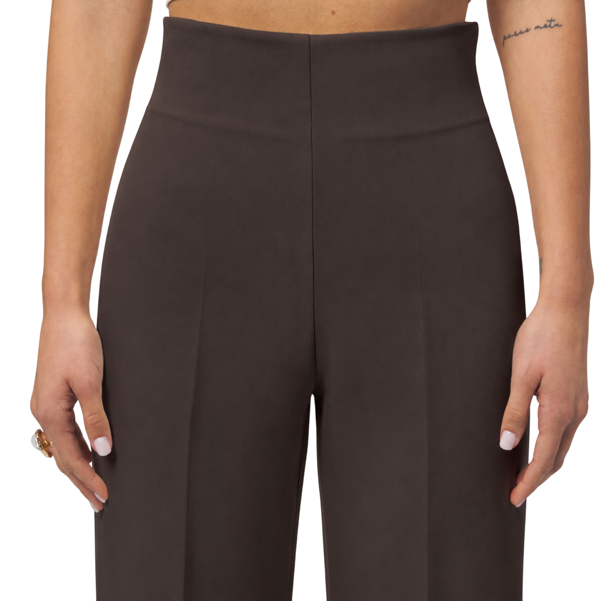 Silence pantaloni flare donna Betty marrone SD2025PY DARK BROWN SILENCE 