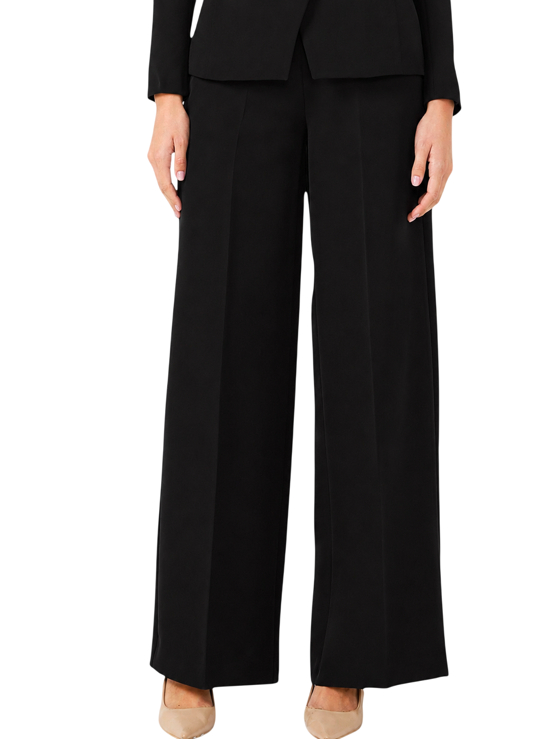 Silence pantaloni palazzo Daily donna nero SLPA019DAILY BLACK SILENCE 