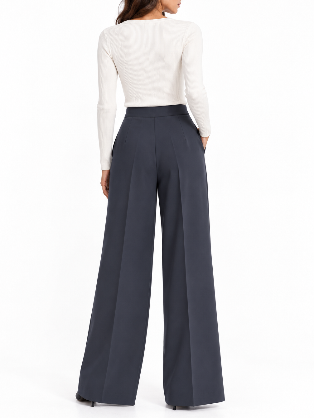 Silence pantaloni palazzo Daily donna grigio SLPA019DAILY DARK GREY SILENCE 