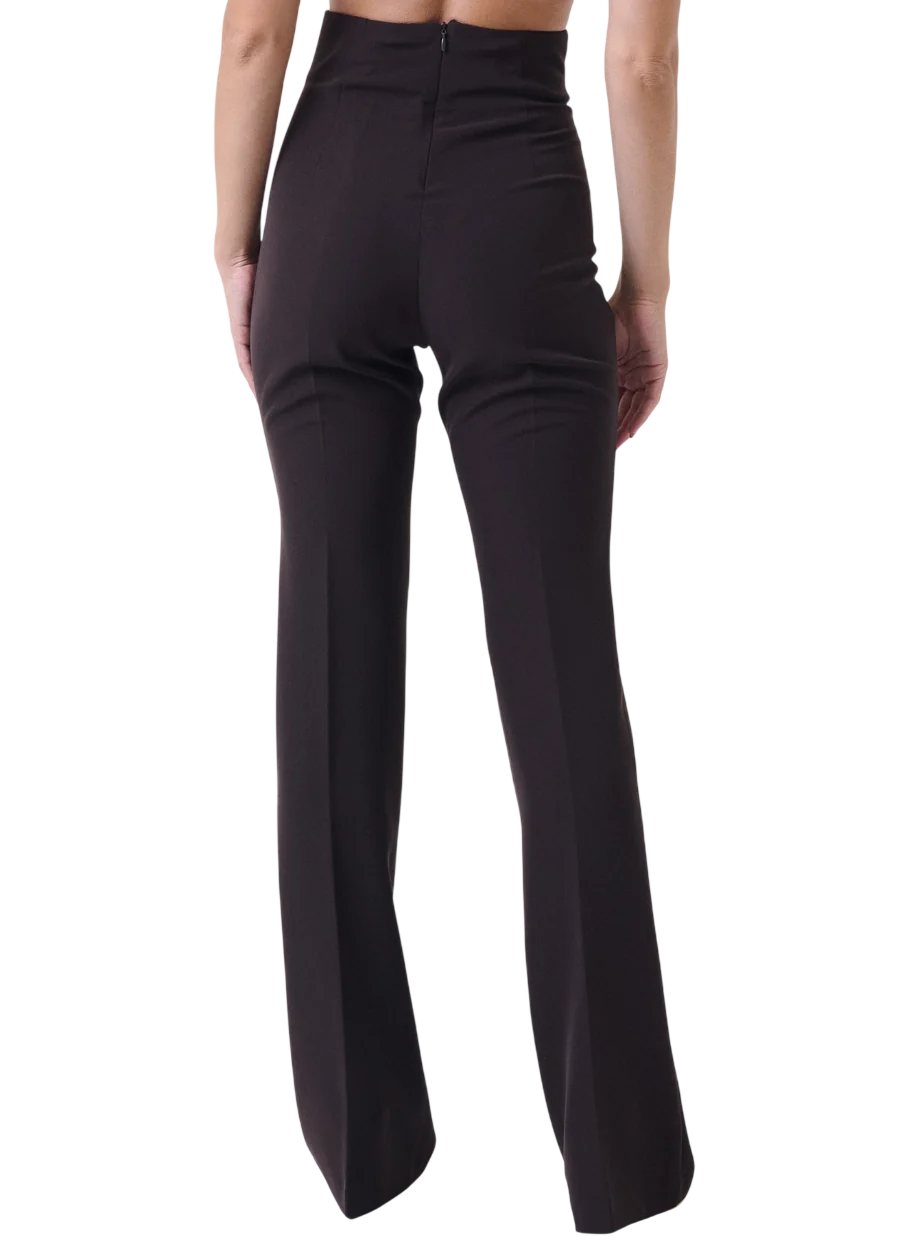 Silence pantaloni a zampa Amber donna marrone moro SLPA050AMBER DARK BROWN SILENCE 
