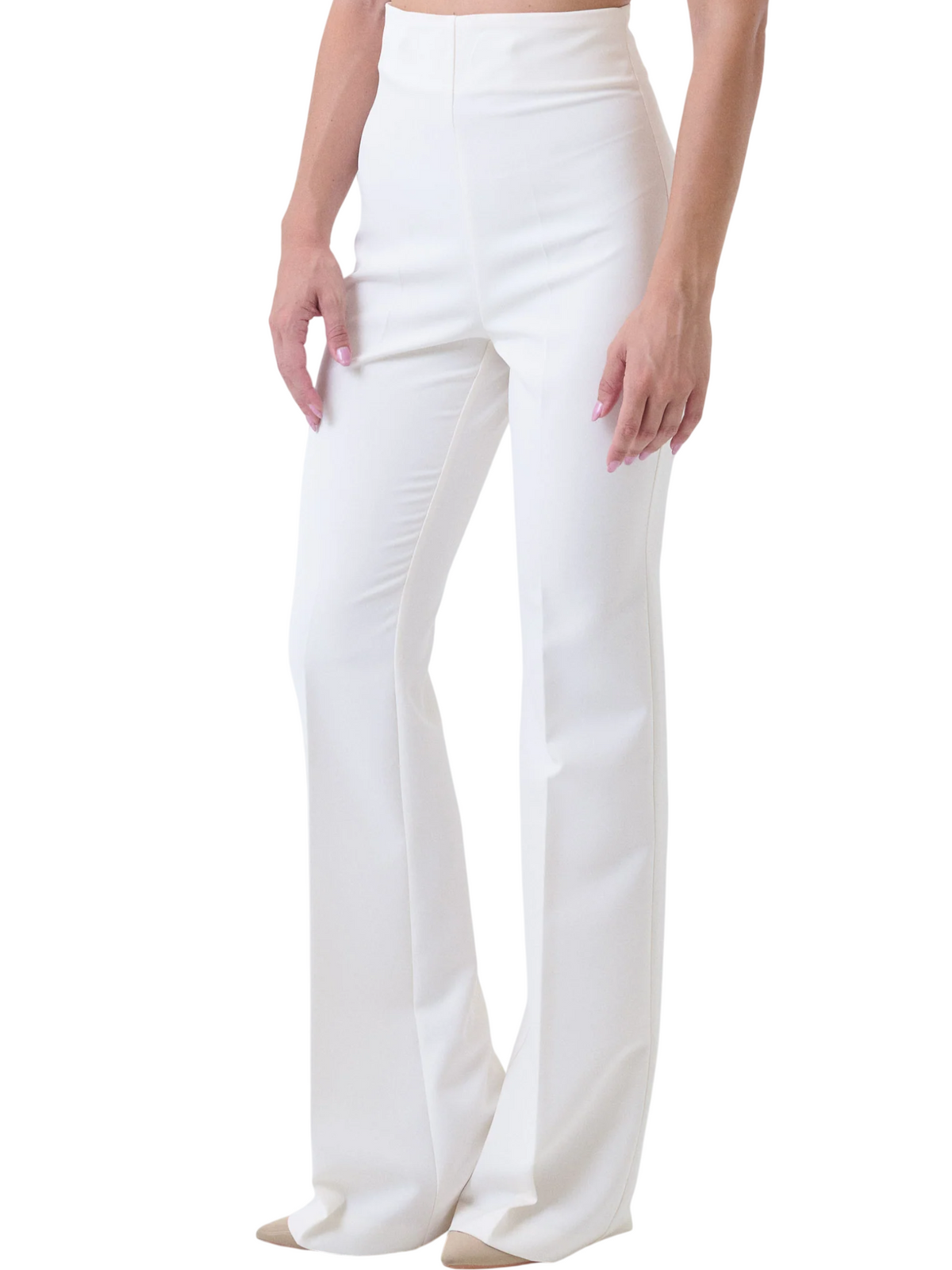 Silence pantaloni a zampa Amber donna bianco latte SLPA050AMBER MILK SILENCE 