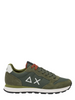 Sun68 sneakers uomo Tom Solid in tessuto e suede verde militare