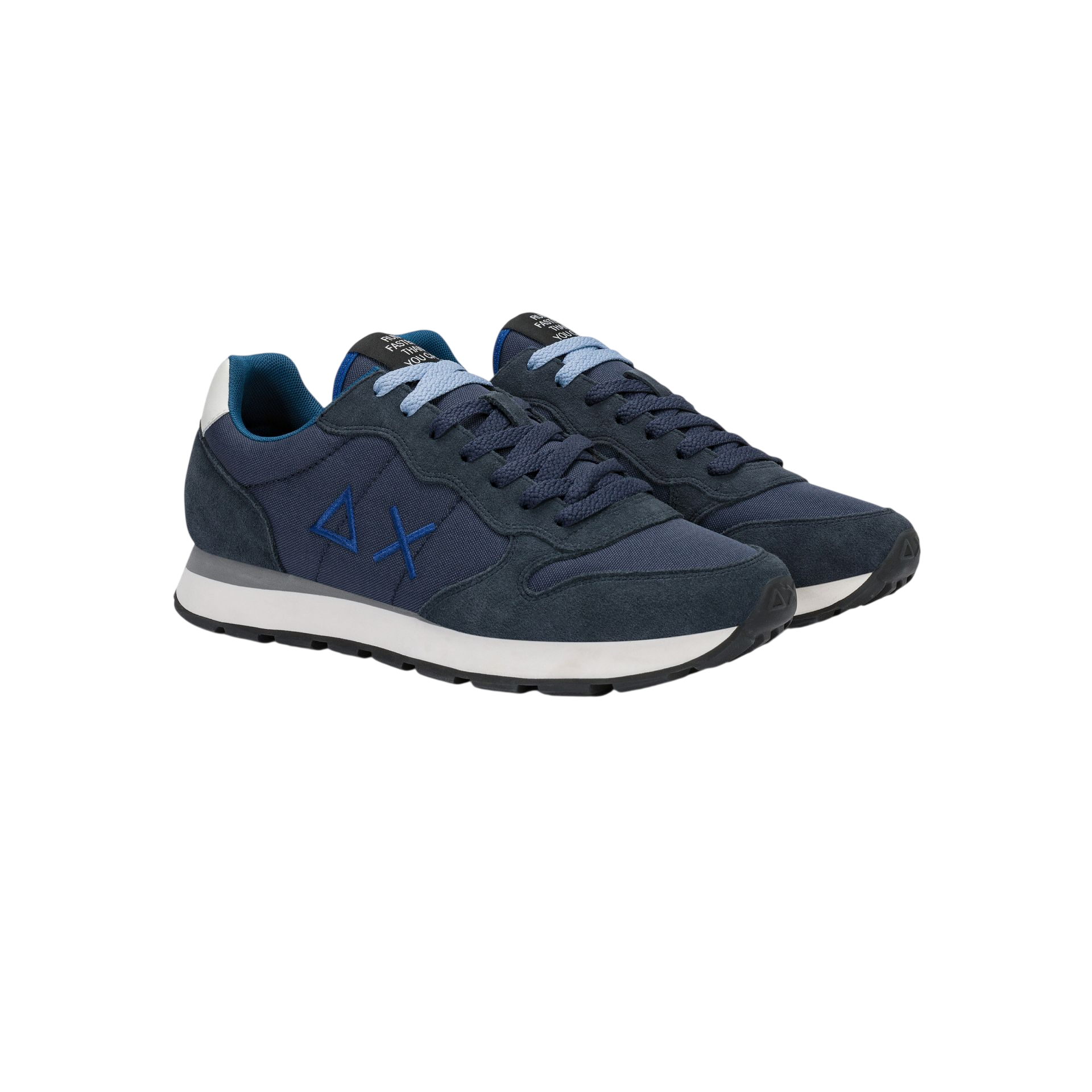 Sun68 sneakers uomo Tom Solid in tessuto e suede blu Z46101 NAVY BLUE SUN68 