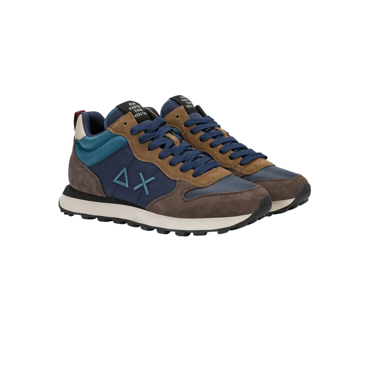 Sun68 sneakers uomo Tom 2.0 Mid colorblock blu marrone Z46118 NAVY BLUE SUN68 