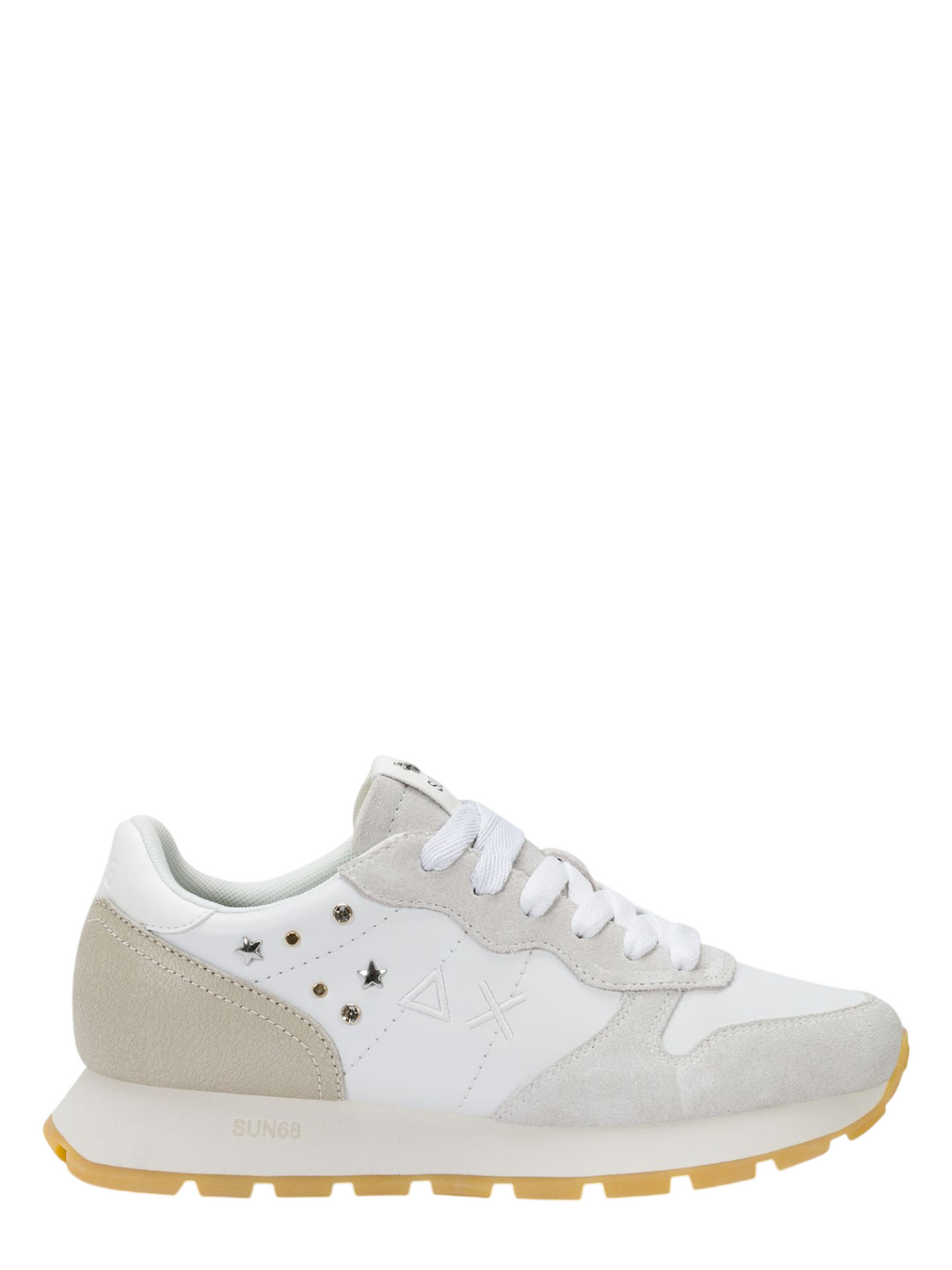 Sun68 sneakers donna Ally Studs in suede ed ecopelle bianco ecrù Z46206 BIANCO SUN68 