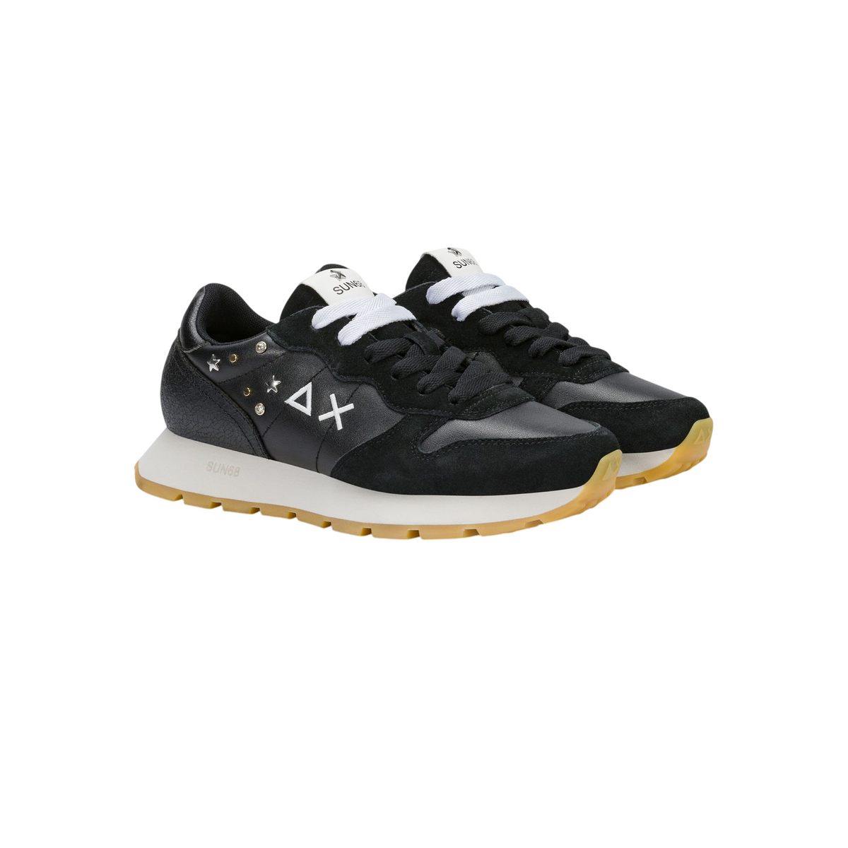 Sun68 sneakers donna Ally Studs in suede ed ecopelle nero Z46206 NERO SUN68 