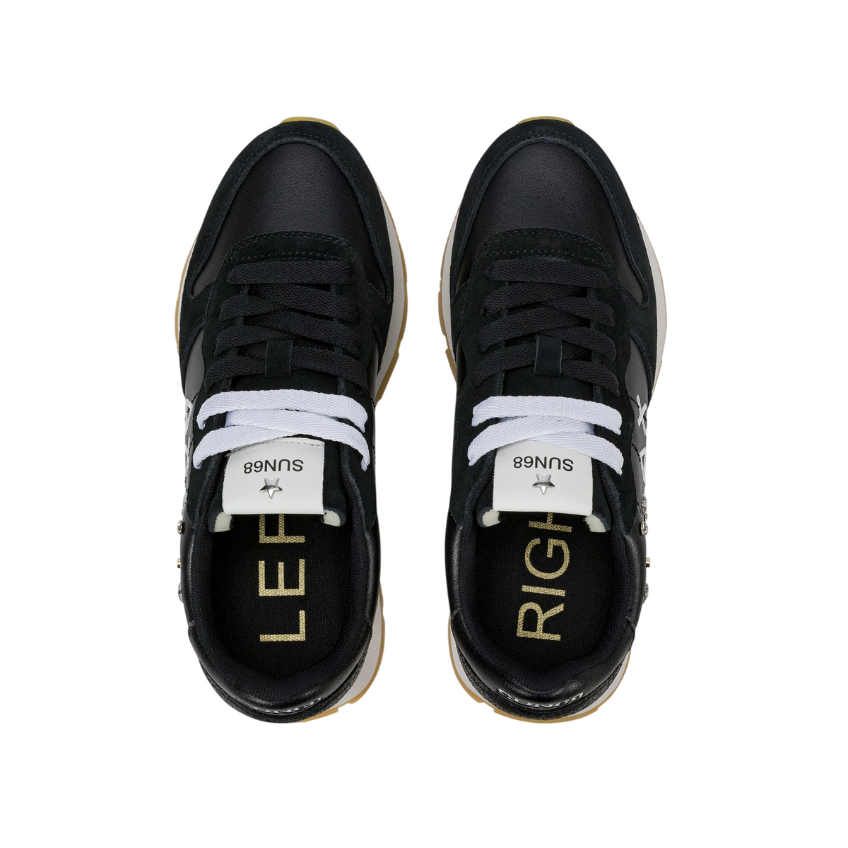 Sun68 sneakers donna Ally Studs in suede ed ecopelle nero Z46206 NERO SUN68 
