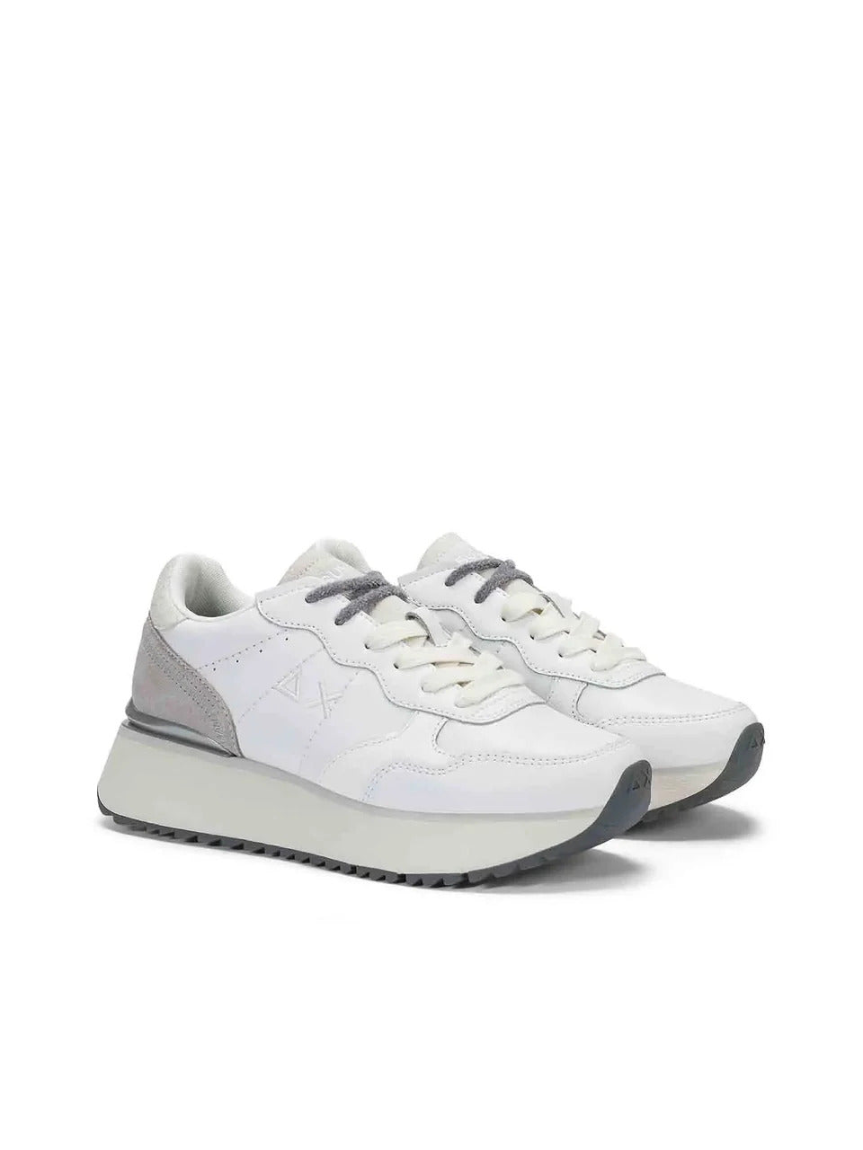 Sun68 sneakers donna Big Ally Leather in ecopelle e suede bianco Z46217 BIANCO SUN68 