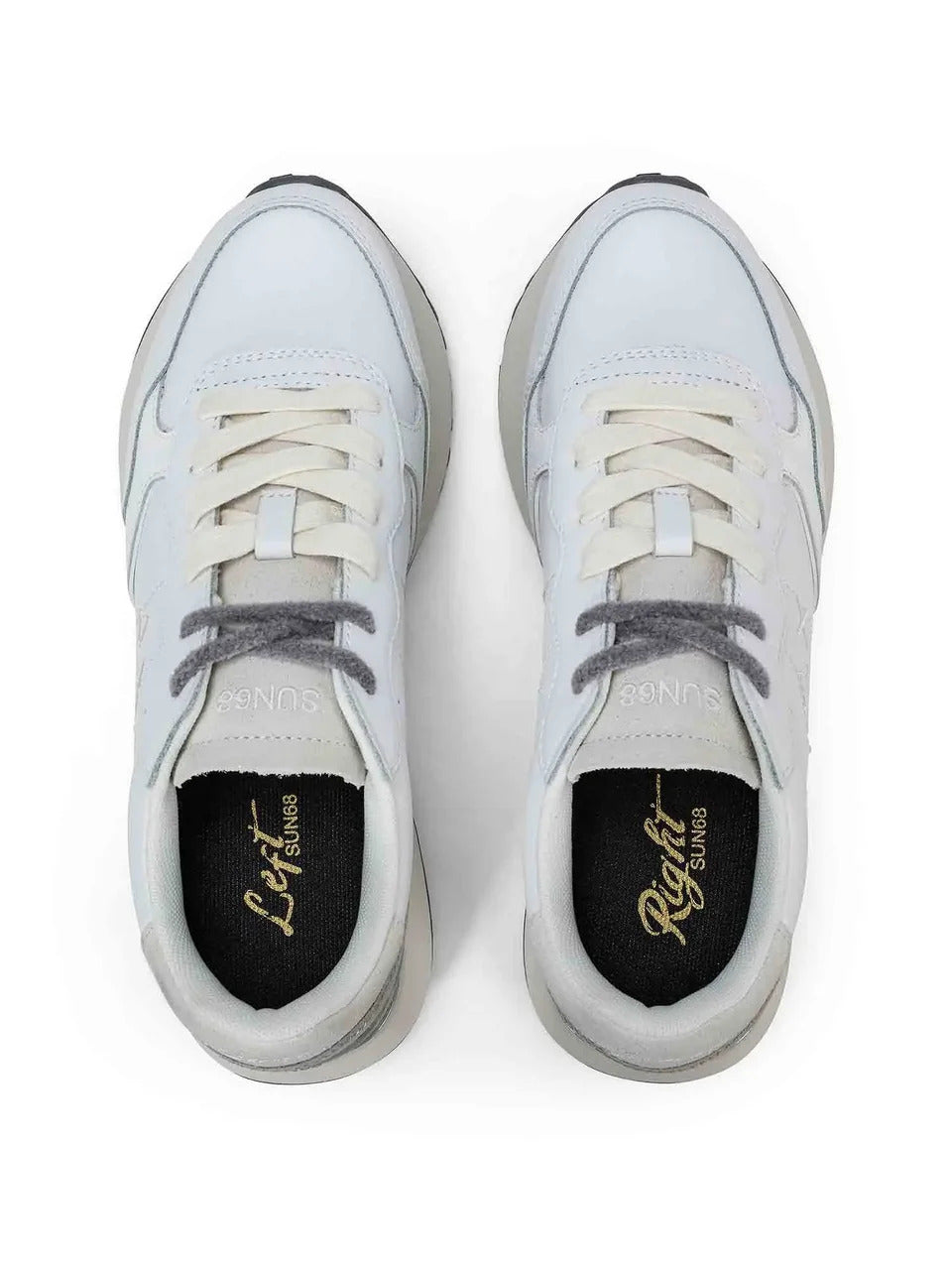 Sun68 sneakers donna Big Ally Leather in ecopelle e suede bianco Z46217 BIANCO SUN68 