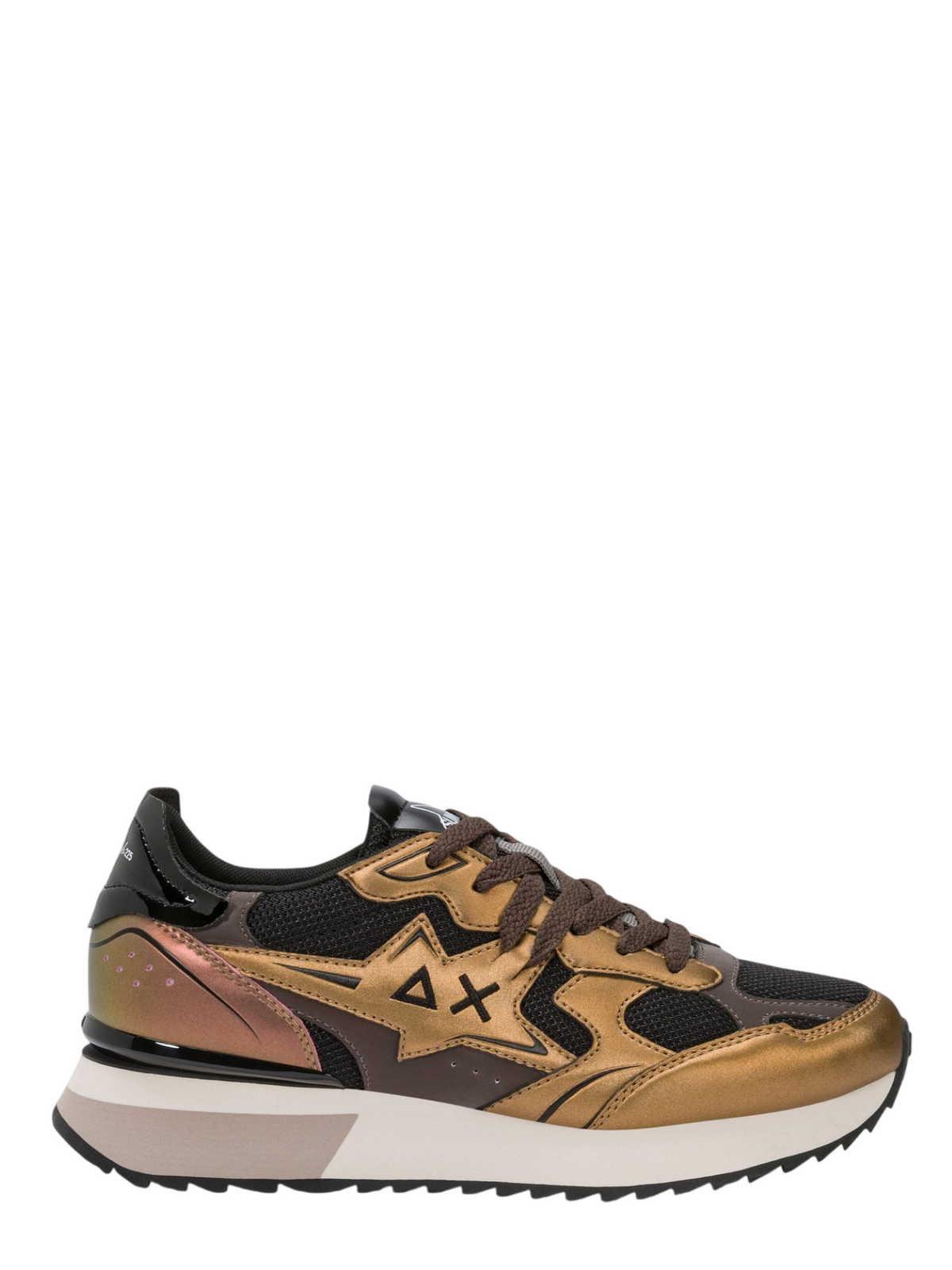 Sun68 sneakers donna Stargirl Gloe in ecopelle e mesh marrone nero Z46225 VOLPE SUN68 