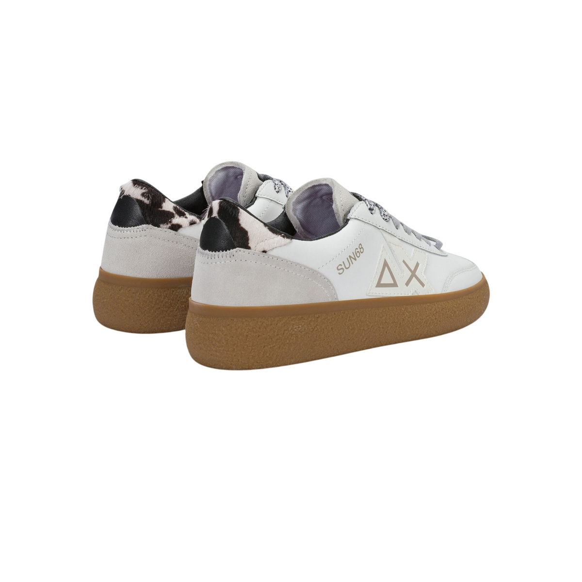 Sun68 sneakers donna Sally in pelle e suede bianco Z46259 BIANCO SUN68 