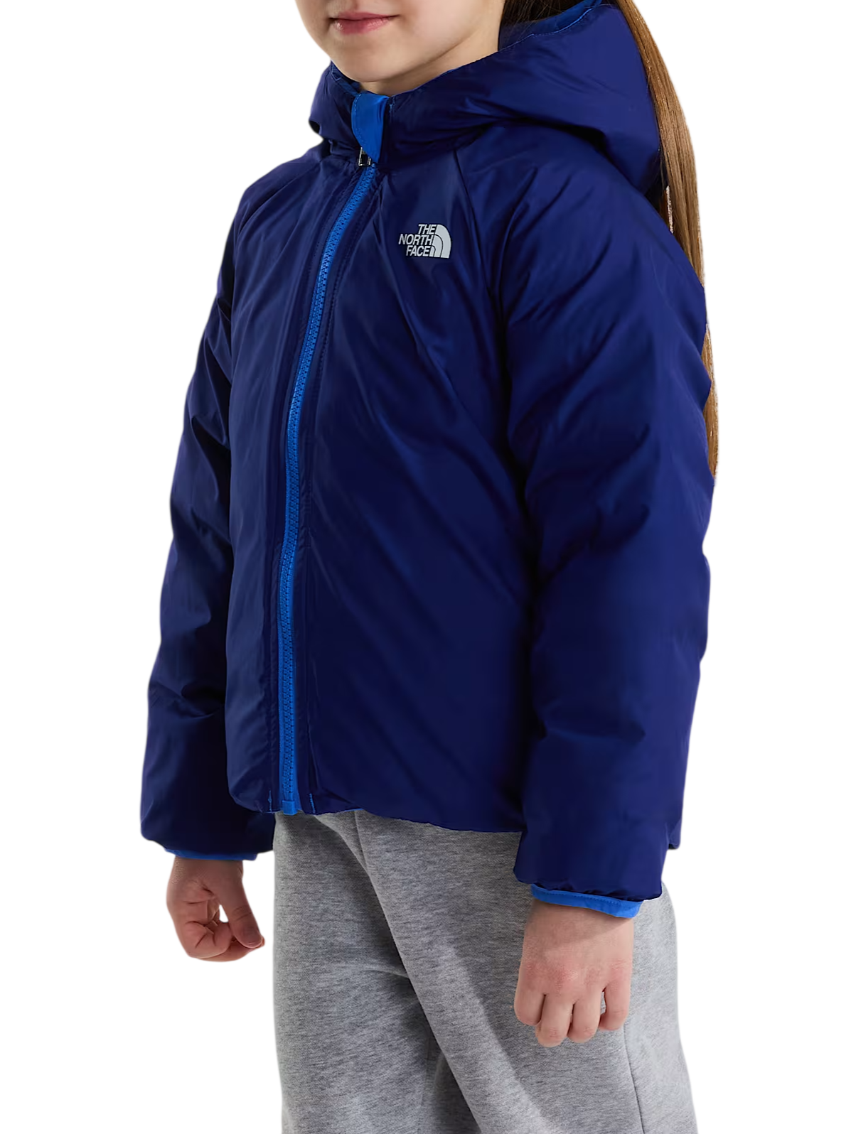 The North Face giubbino imbottito reversibile Perrito bambino con cappuccio blu azzurro NF0A88VJ NLQ1 THE NORTH FACE 