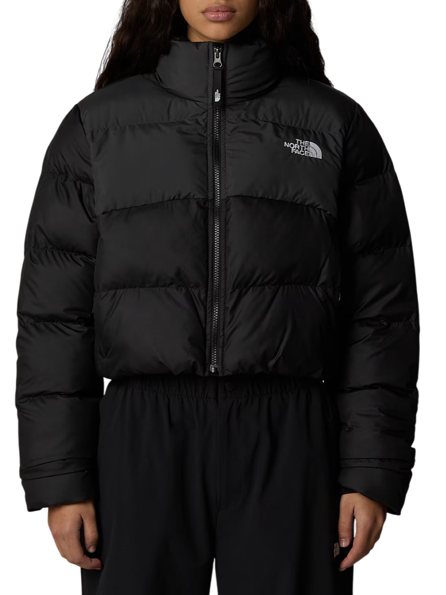 The North Face piumino crop donna Saikuru nero NF0A89JC KT01 THE NORTH FACE 