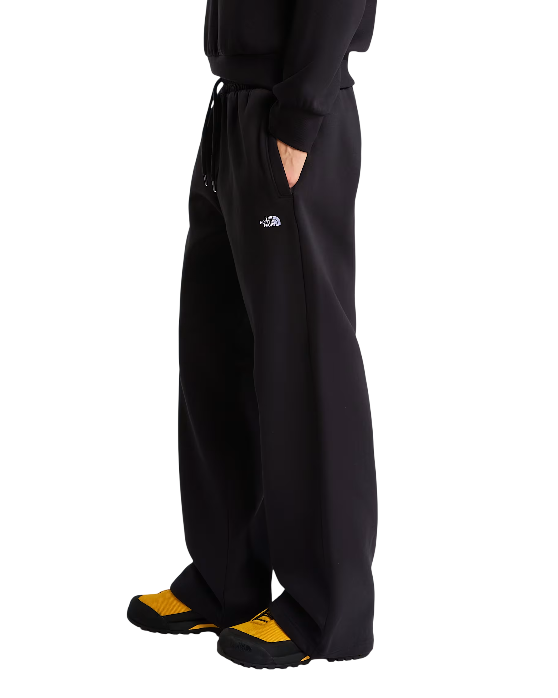 The North Face pantaloni donna Essential in cotone felpato nero NF0A8CWD JK31 THE NORTH FACE 