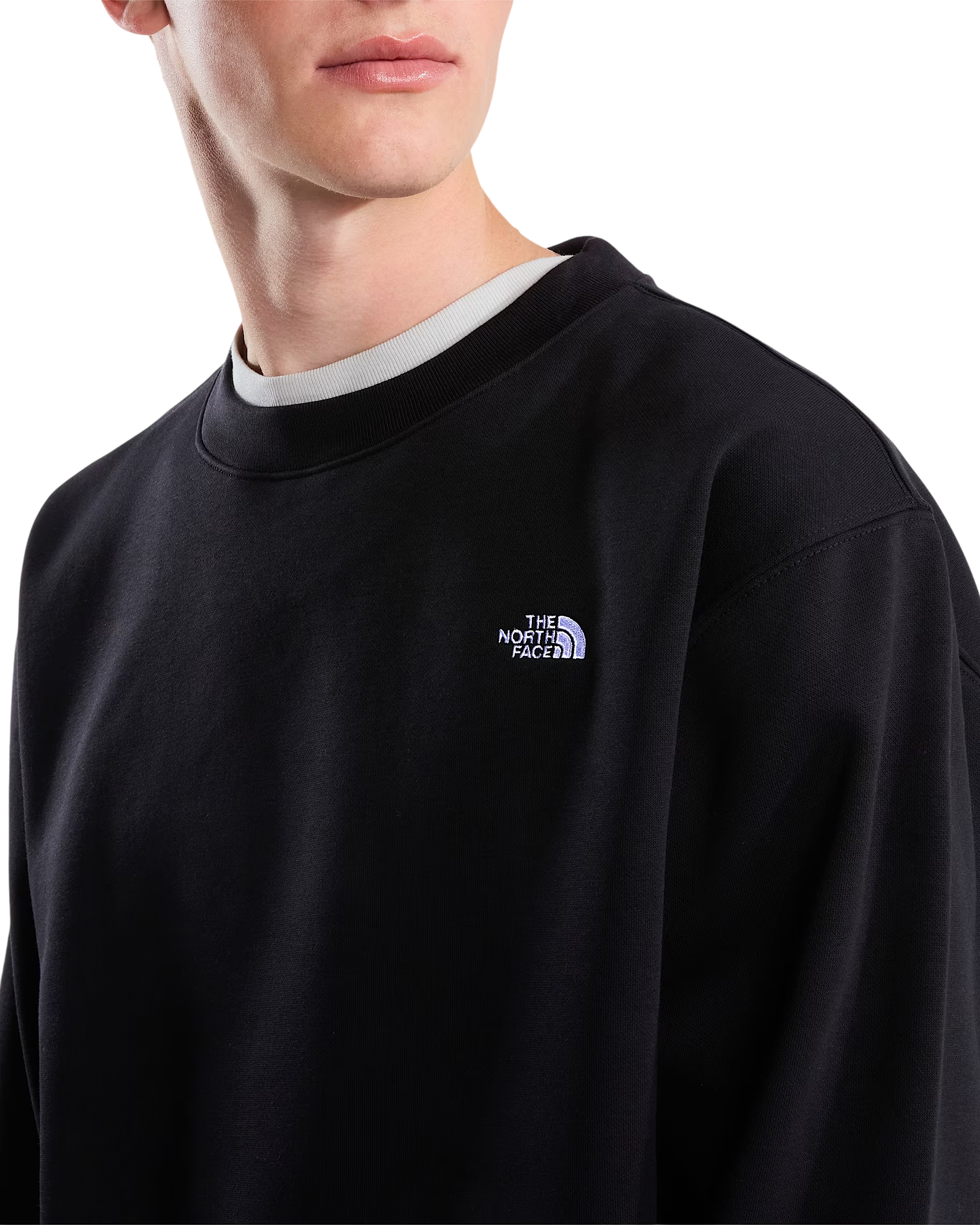 The North Face felpa uomo con logo in cotone felpato nero NF0A8DP7 JK31 THE NORTH FACE 
