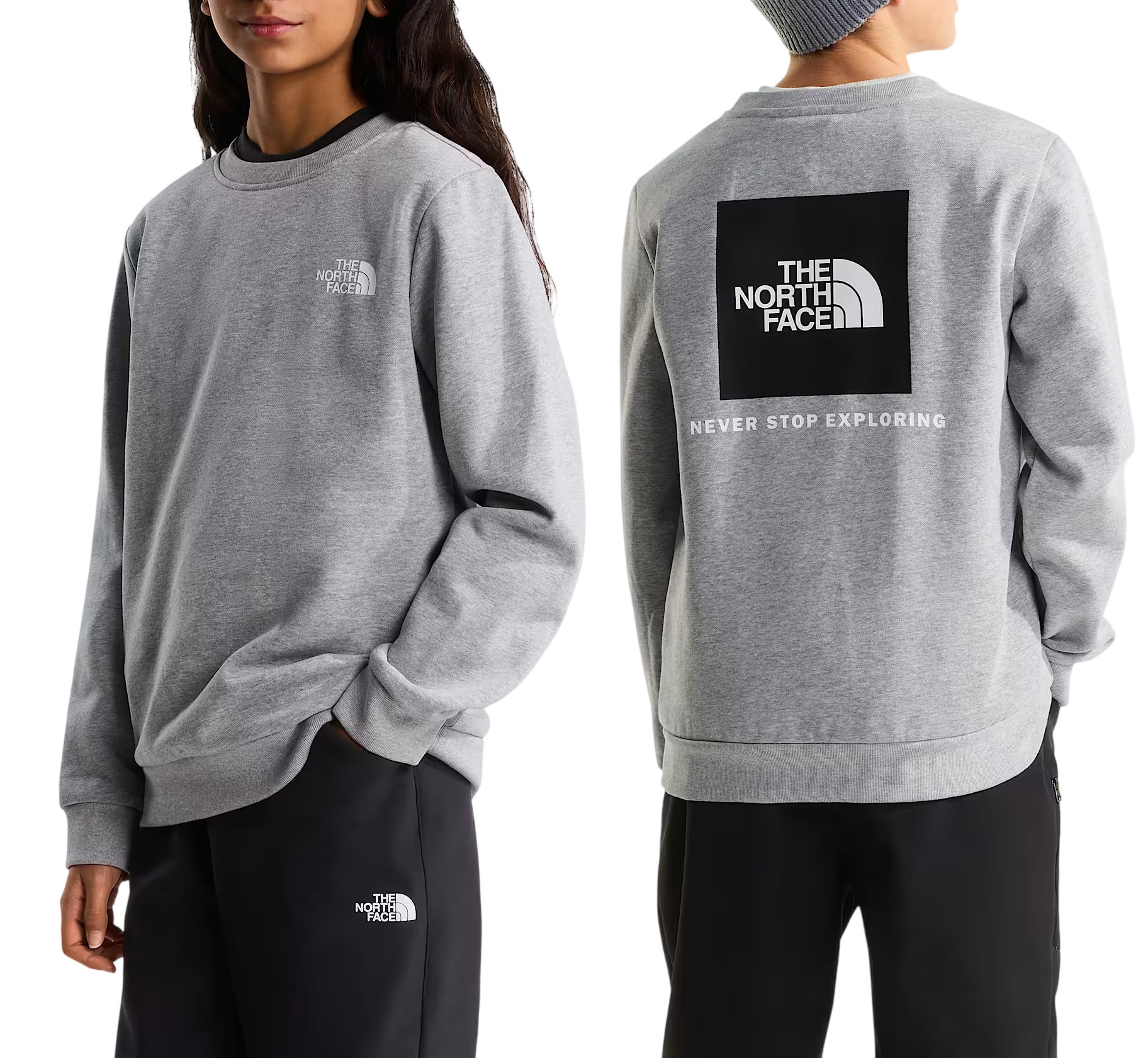 girocollo teen evolution box crew NF0A8F9W CQO1 THE NORTH FACE 