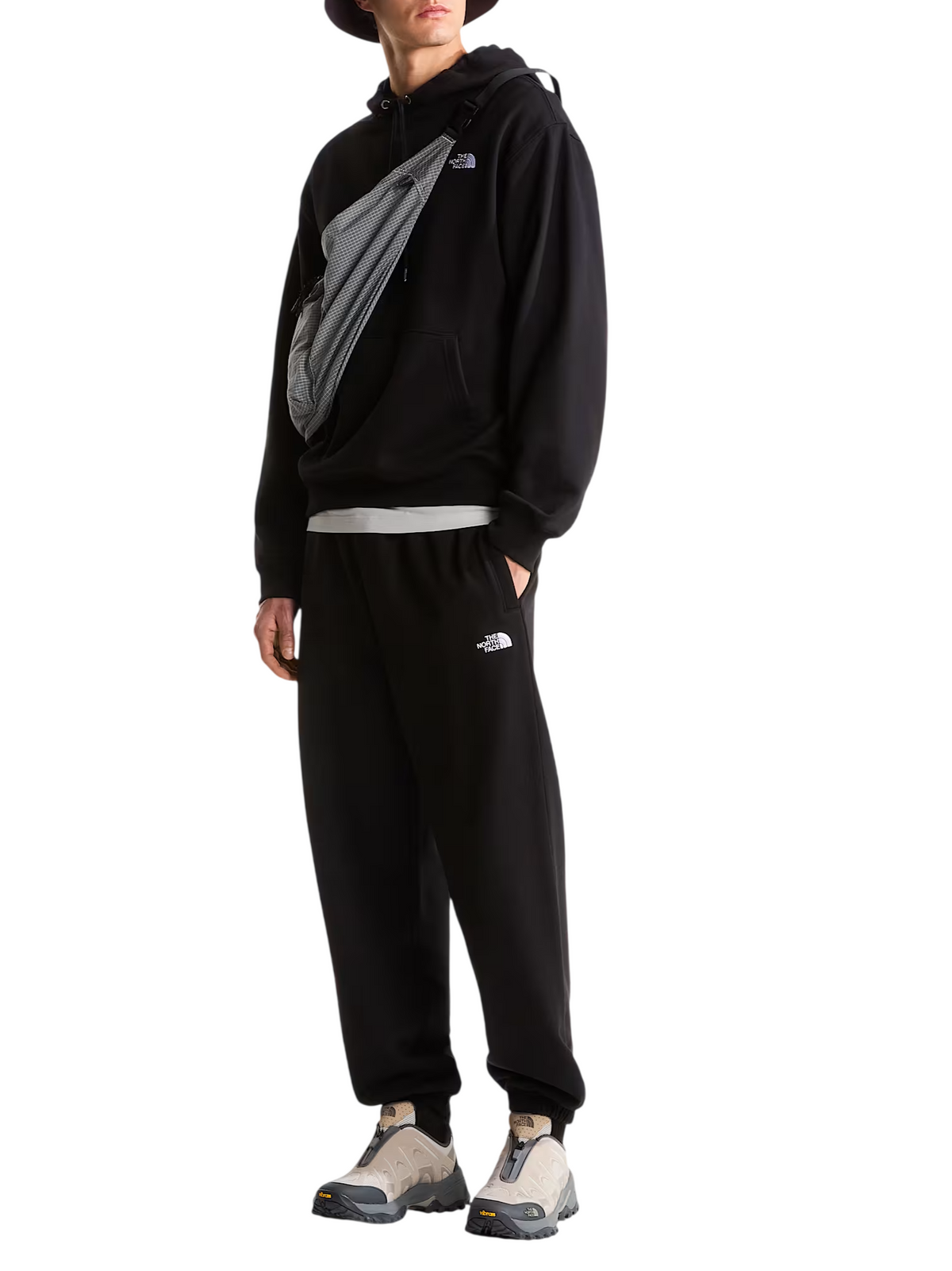 The Nort Face pantaloni joggers uomo con polsini nero NF0A8FDF JK31 THE NORTH FACE 