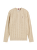 Tommy Hilfiger maglia a trecce bambino beige