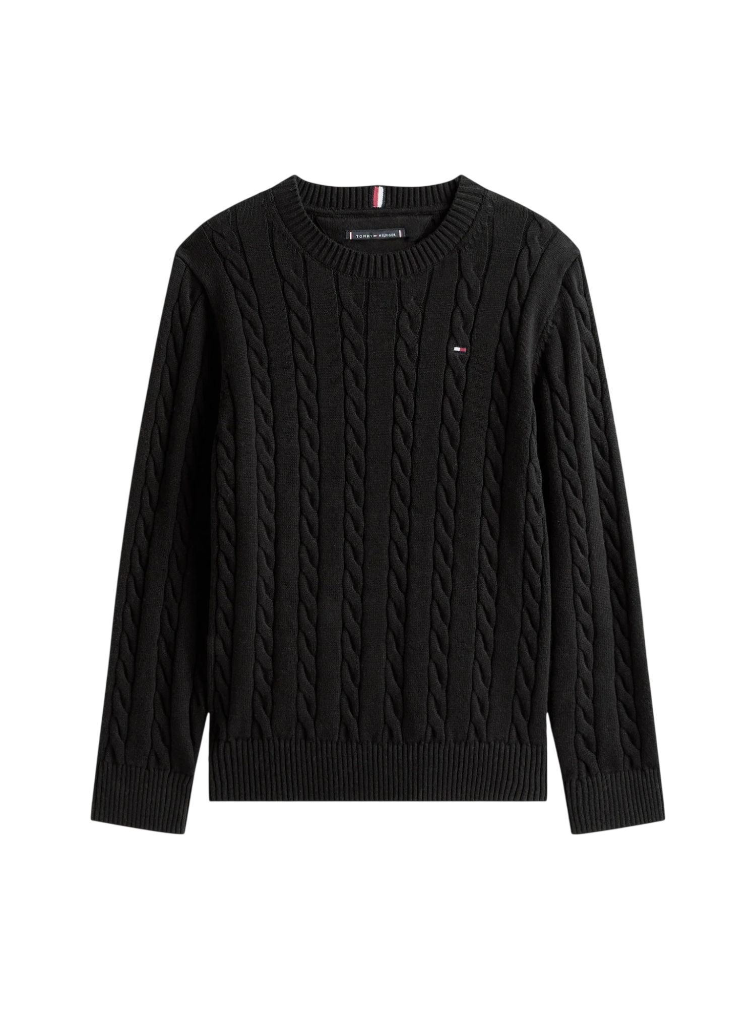 Tommy Hilfiger maglia a trecce bambino nero KB0KB09753 BDS Tommy Hilfiger 