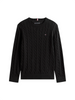 Tommy Hilfiger maglia a trecce bambino nero