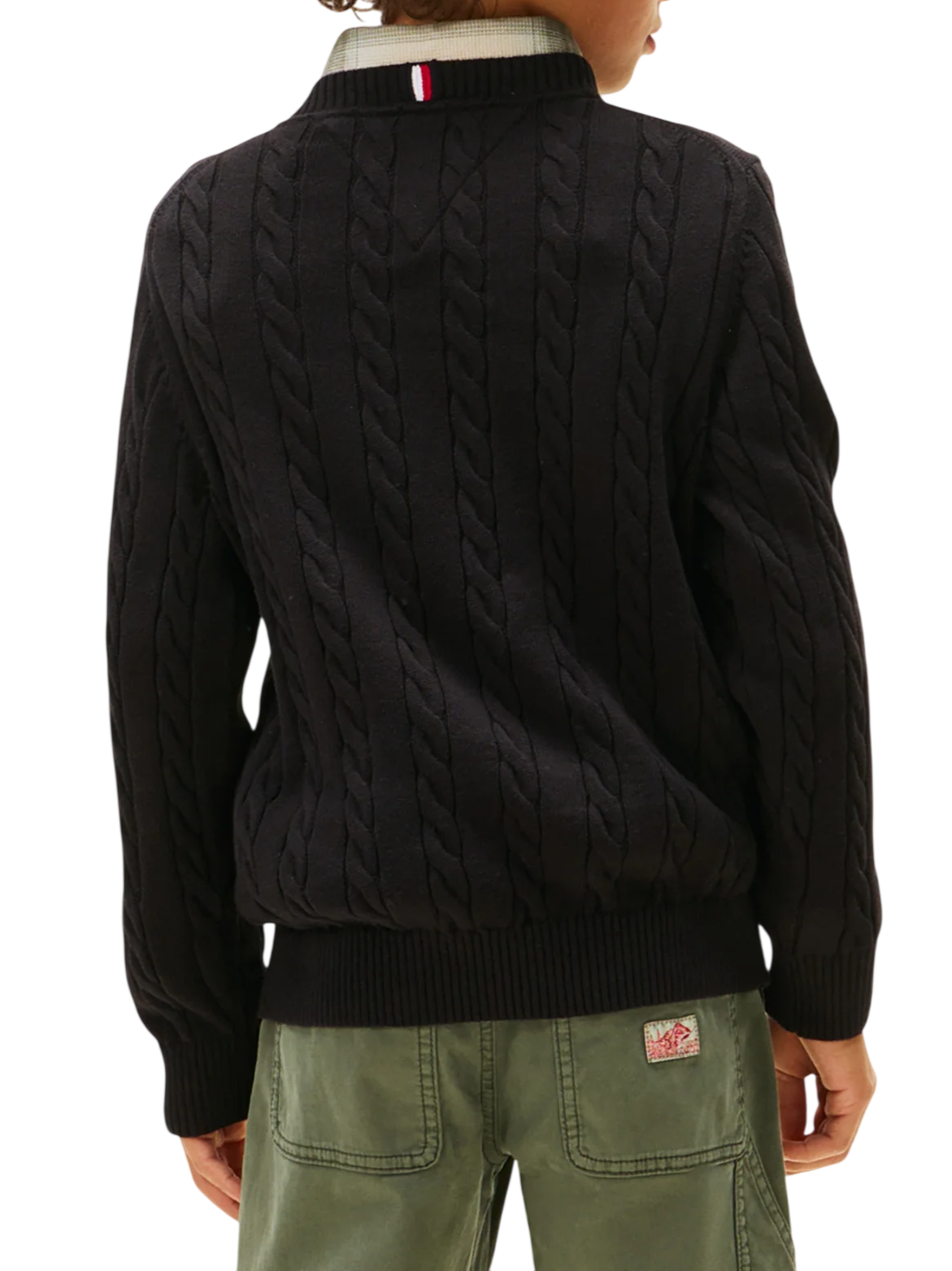 Tommy Hilfiger maglia a trecce bambino nero KB0KB09753 BDS Tommy Hilfiger 