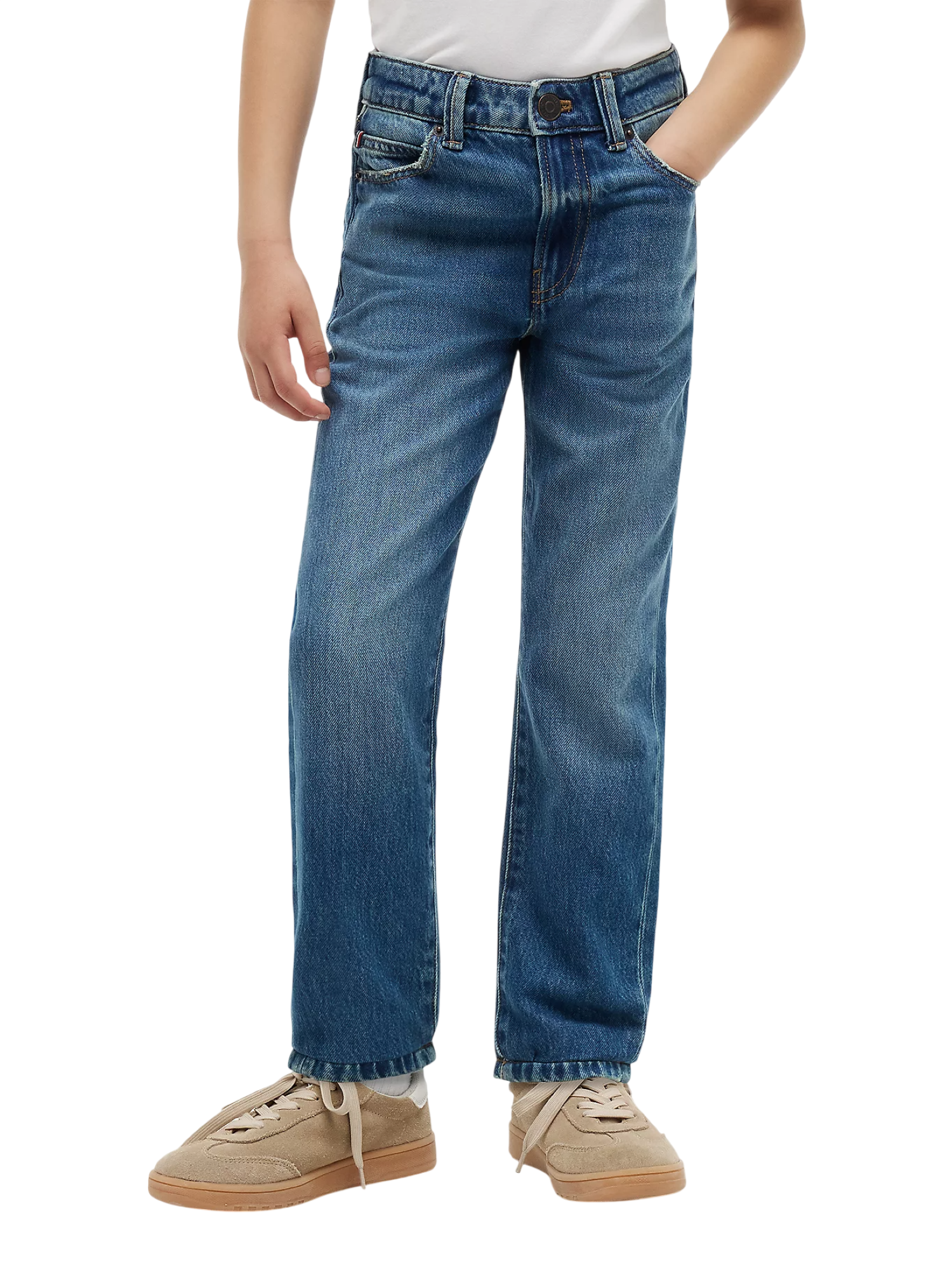 Tommy Hilfiger jeans bambino gamba straight lavaggio blu KB0KB10462 1BK Tommy Hilfiger 