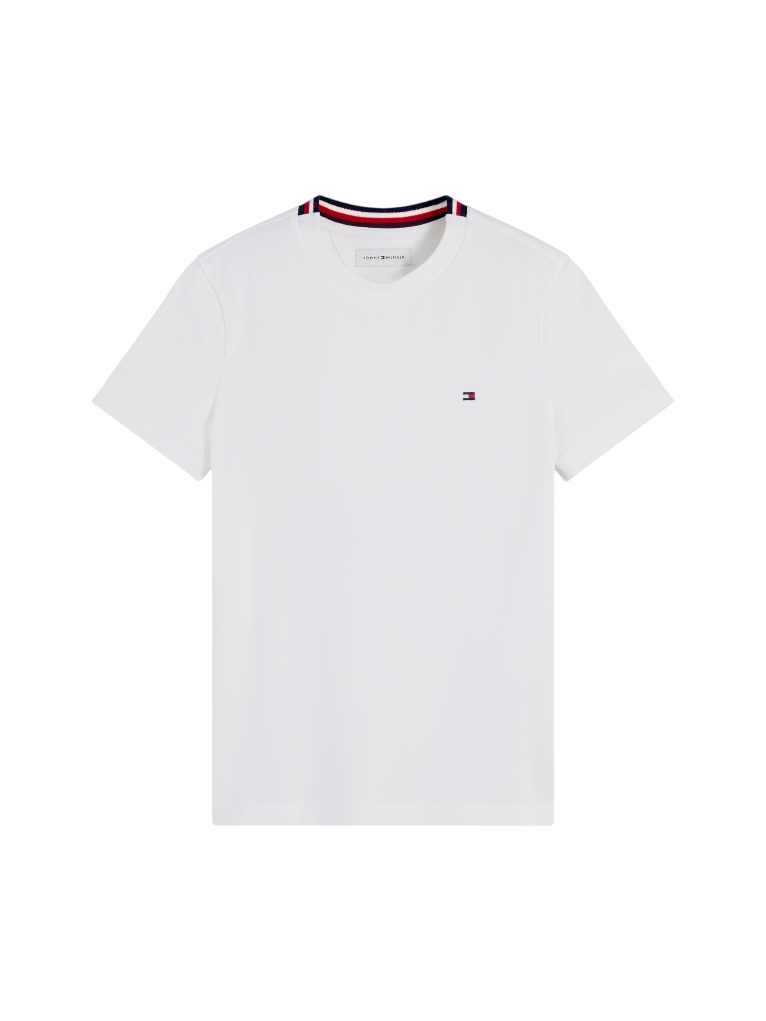Tommy Hilfiger T-shirt manica corta bambino in piquè bianco KB0KB10526 YBR Tommy Hilfiger 
