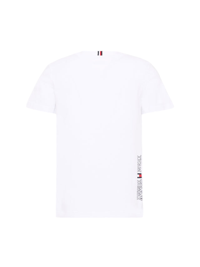 Tommy Hilfiger T-shirt manica corta bambino logo iconico bianco KB0KB10591 YBR Tommy Hilfiger 