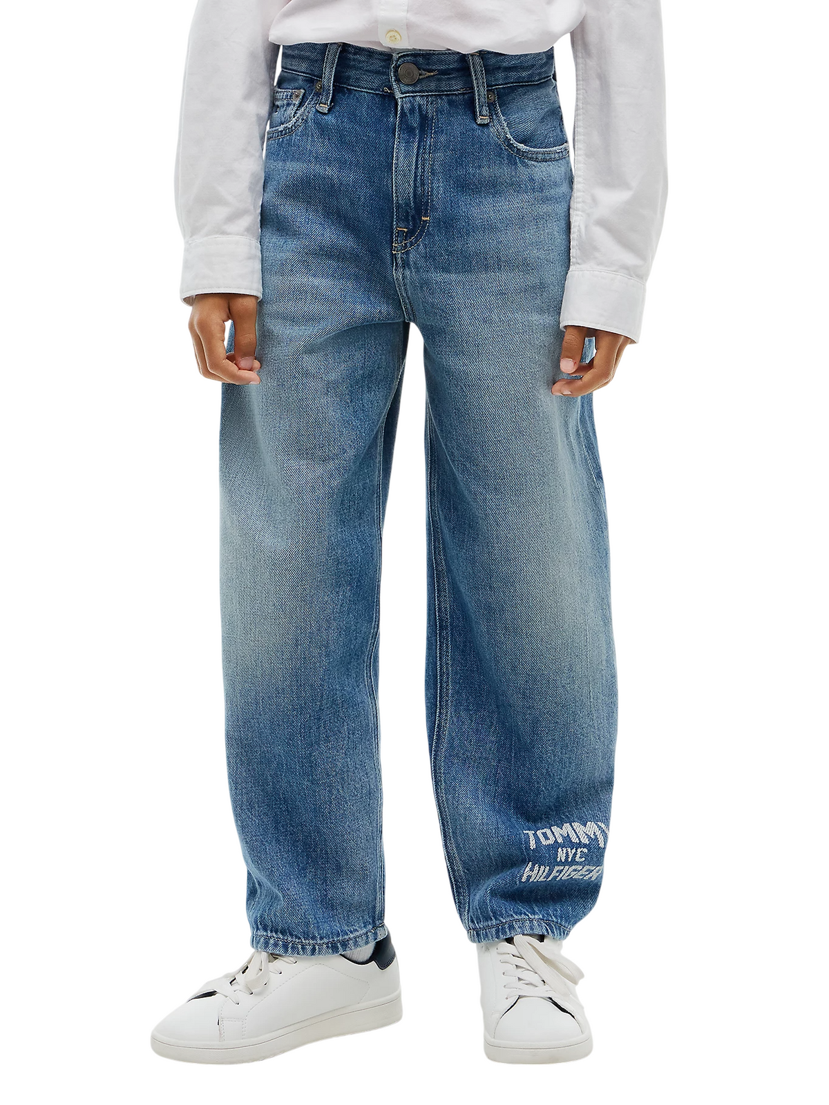 Tommy Hilfiger jeans bambino barrel fit in denim lavaggio medio KB0KB10682 1AA Tommy Hilfiger 