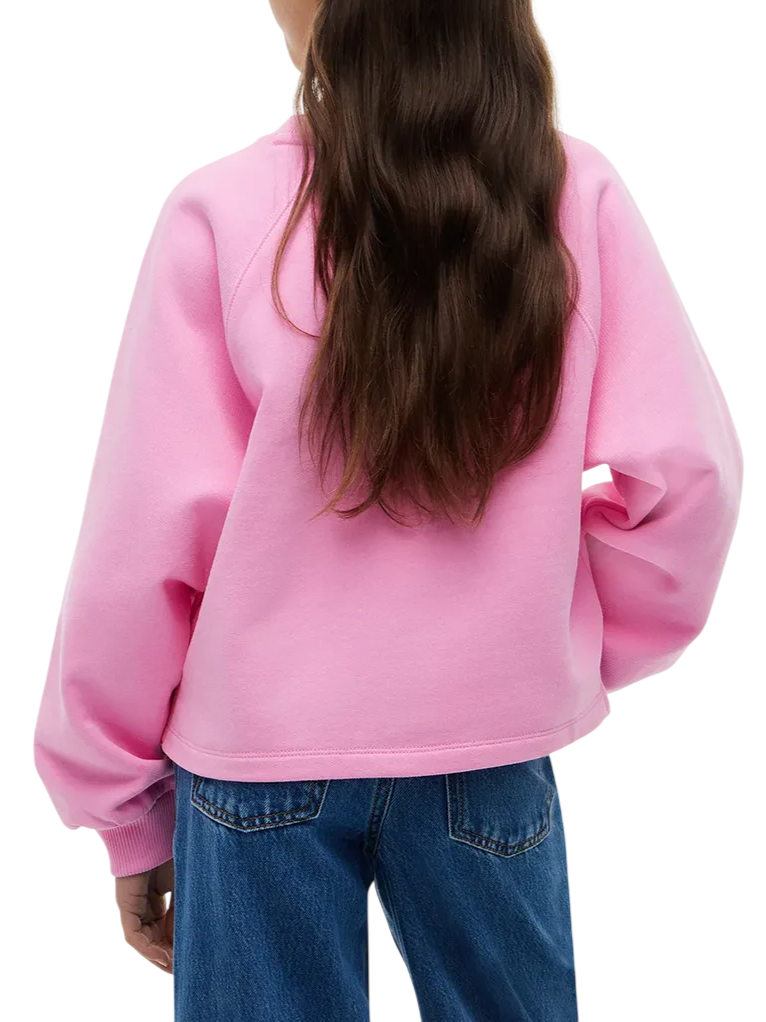 Tommy Hilfiger felpa bambina con patch logato rosa KG0KG09446 TOU Tommy Hilfiger 