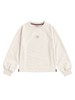 Tommy Hilfiger felpa bambina con patch logato bianco latte