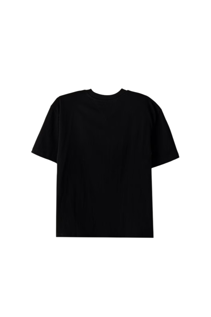 Tommy Hilfiger T-shirt manica corta bambino patch logo nero KS0KS00756 BDS Tommy Hilfiger 