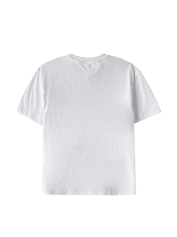 Tommy Hilfiger T-shirt manica corta bambino patch logo bianco KS0KS00756 YBR Tommy Hilfiger 