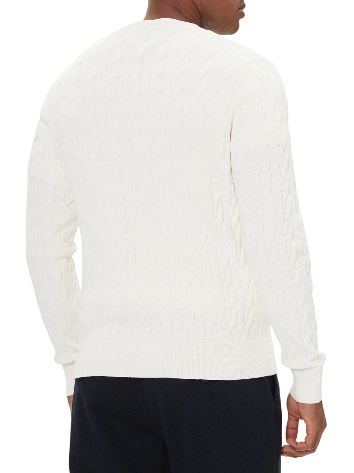 Tommy Hilfiger maglia in cotone con trecce avorio MW0MW33132 Z00 Tommy Hilfiger 
