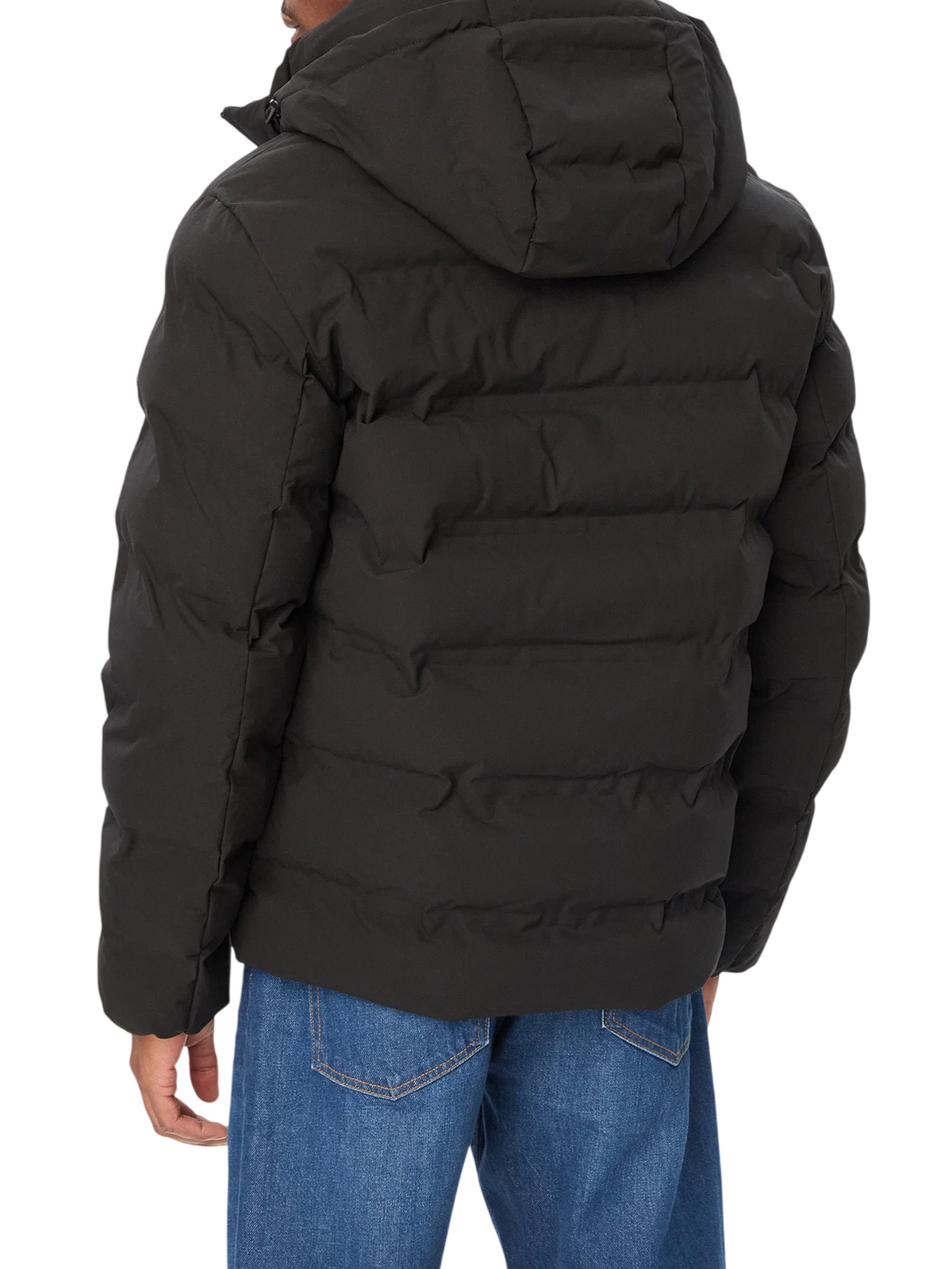Tommy Hilfiger piumino Tech uomo trapuntato con cappuccio nero MW0MW44977 BDS Tommy Hilfiger 