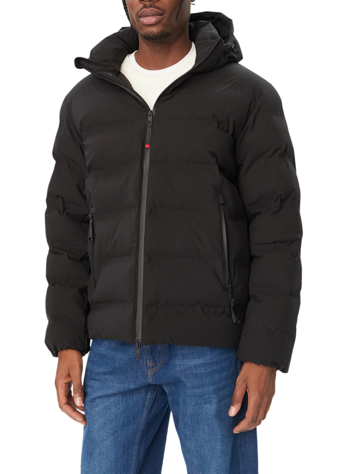 Tommy Hilfiger piumino Tech uomo trapuntato con cappuccio nero MW0MW44977 BDS Tommy Hilfiger 