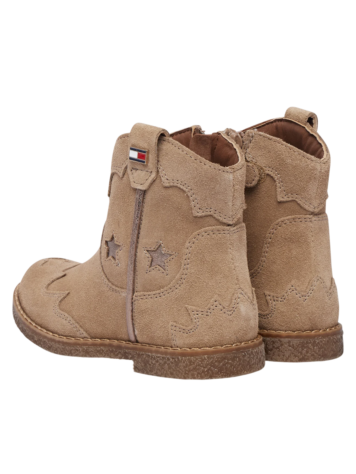 Tommy Hilfiger stivaletti texani bambina in suede con stelle tortora T1A5-35191-1429 691 Tommy Hilfiger 