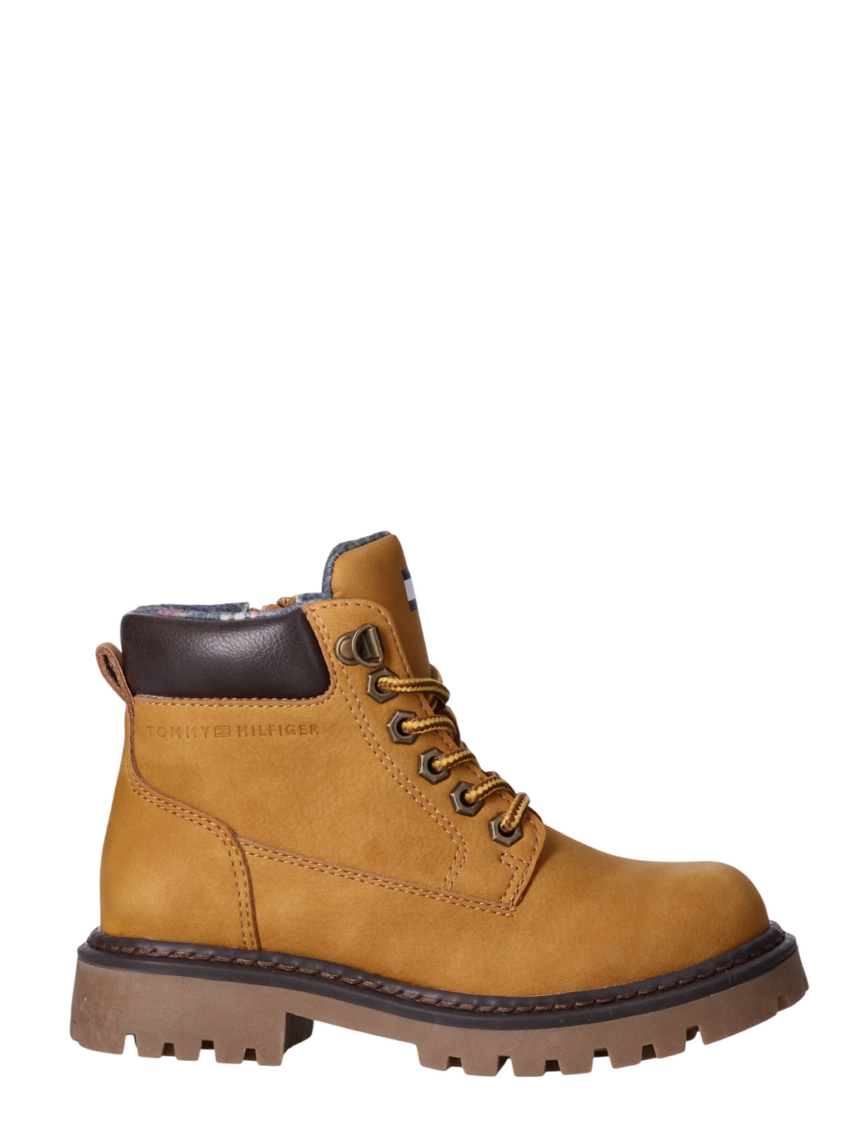 Tommy Hilfiger stivaletti unisex bambino con stringhe in ecopelle color ocra T3X5-35280-0296 X651 Tommy Hilfiger 