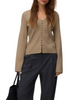 Vero Moda cardigan donna a V misto viscosa verde fango