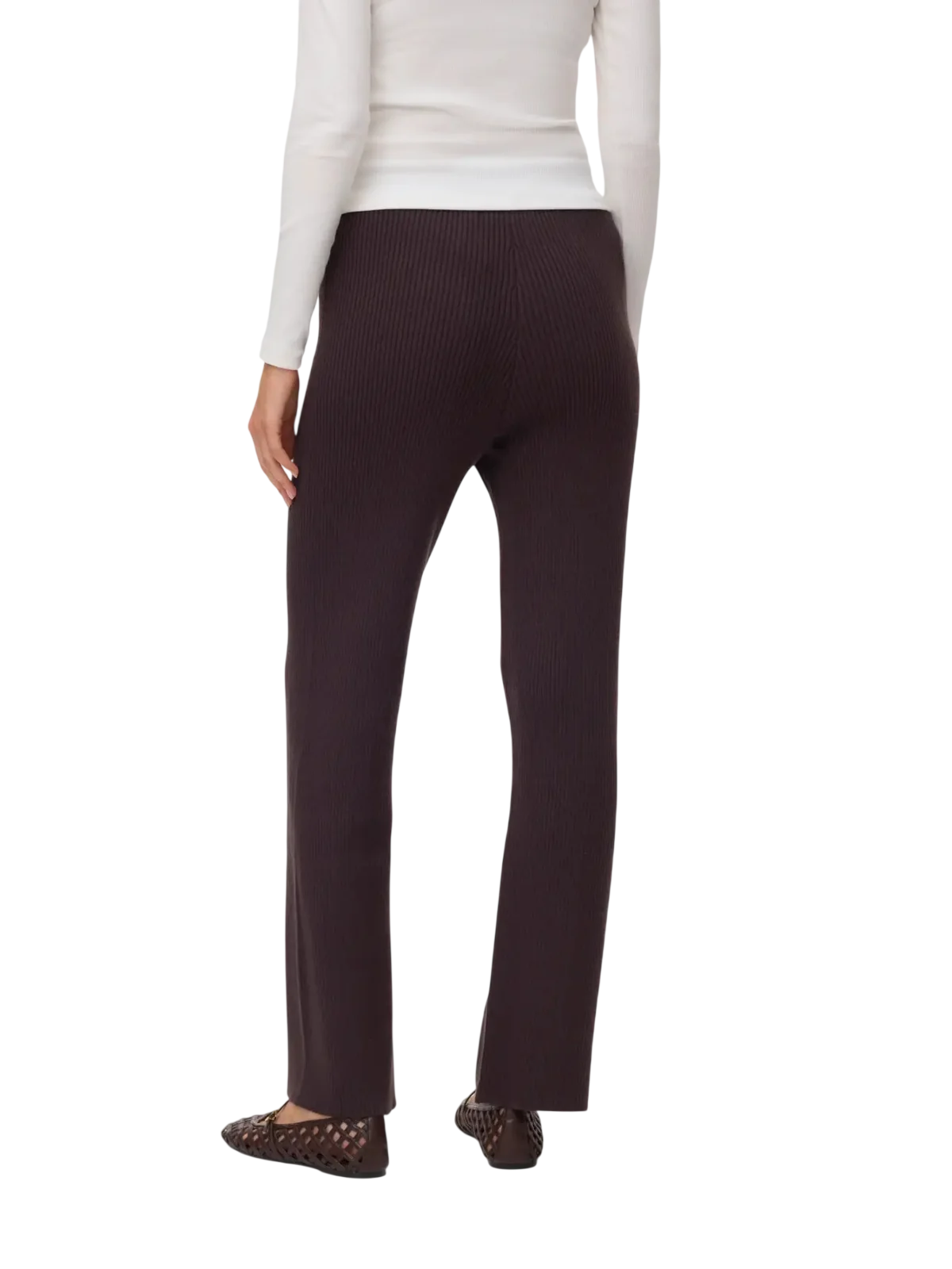Vero Moda pantaloni in maglia a costine donna marrone 10345717 CHOCOLATE TORTE VERO MODA 