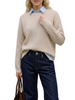 Vero Moda maglia donna in misto viscosa a costine beige chiaro