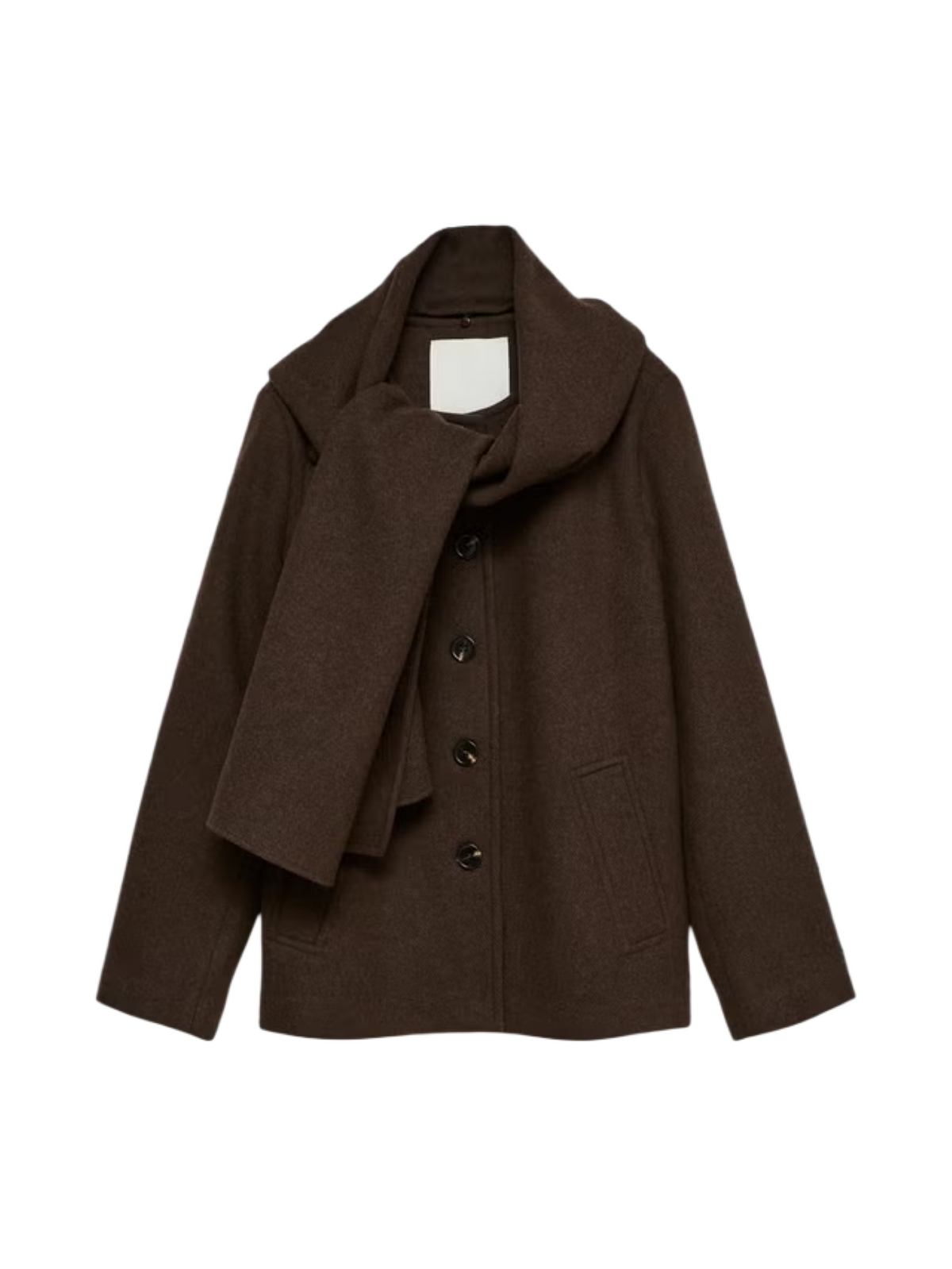 Vero Moda cappotto donna misto lana con fusciacca marrone 10351051 CHOCOLATE TORTE MELANGE VERO MODA 