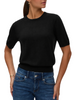 Vero Moda maglia manica corta donna in lana nero
