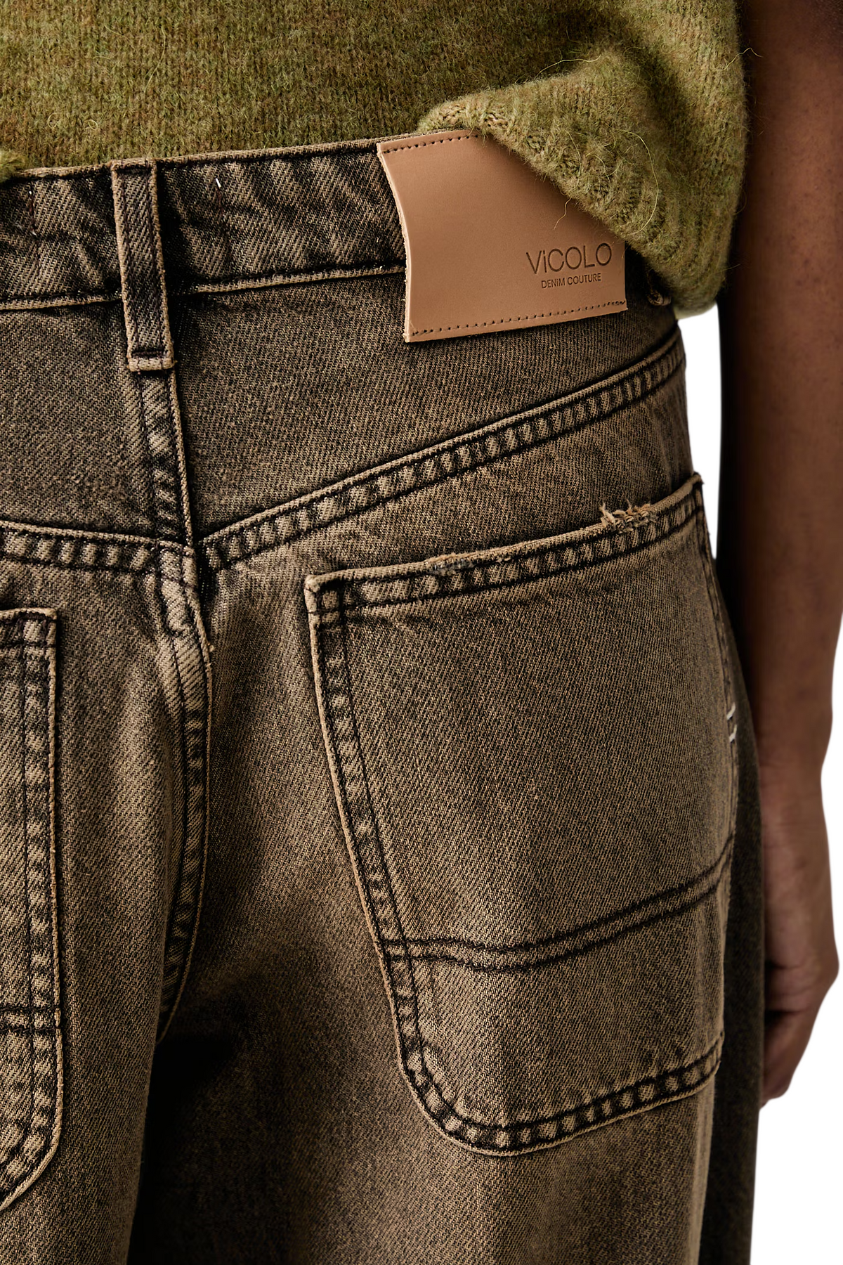 cheryl wide leg DAC5037 DENIM NERO DIRTY VICOLO 