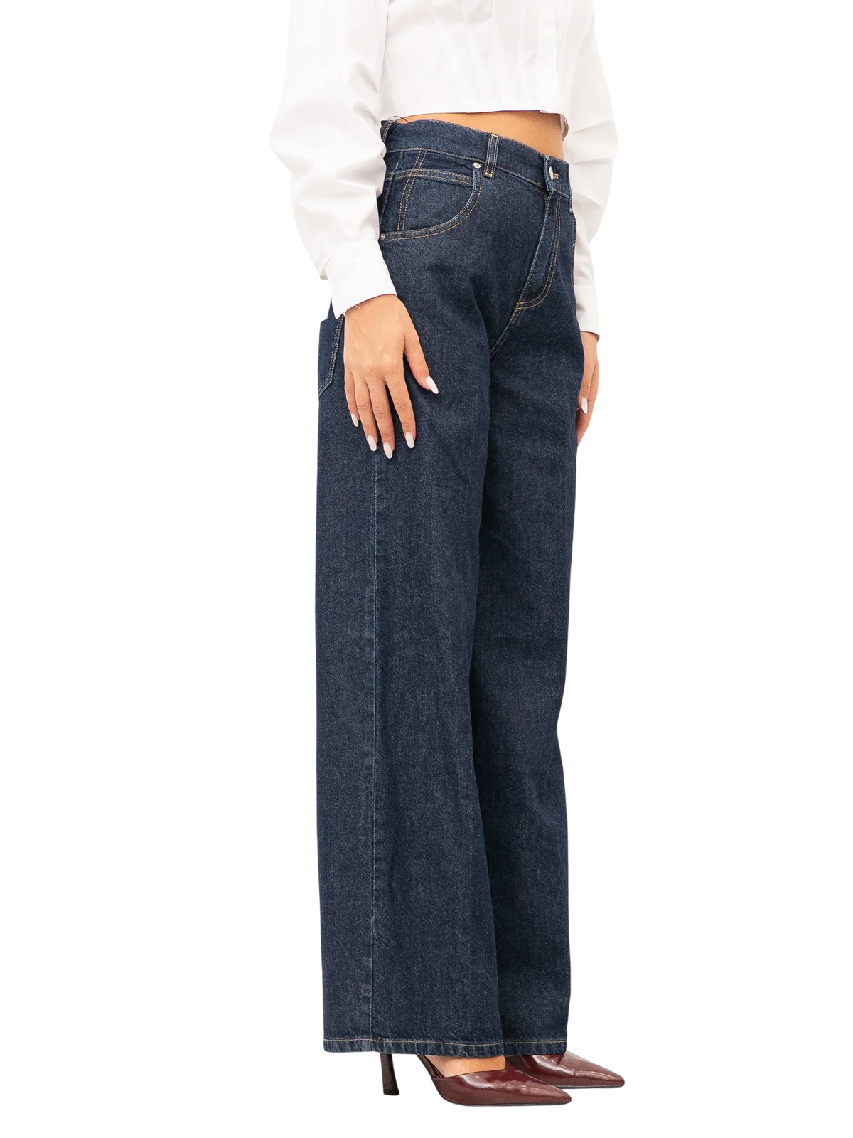 Vicolo jeans palazzo Mia donna in denim lavaggio scuro DAC5057 DENIM RINSE VICOLO 